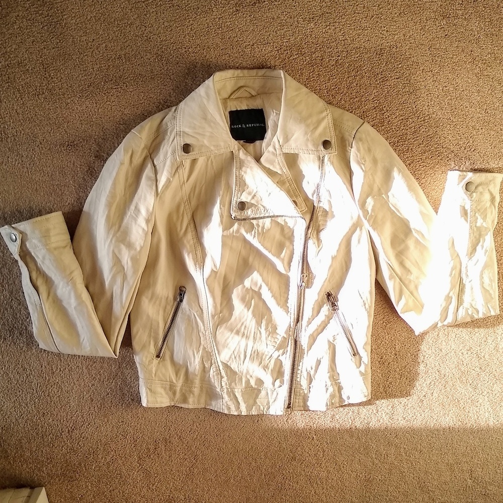 🎉Rock & Republic Celeb Rocked White Moto Jacket - Picture 7 of 8